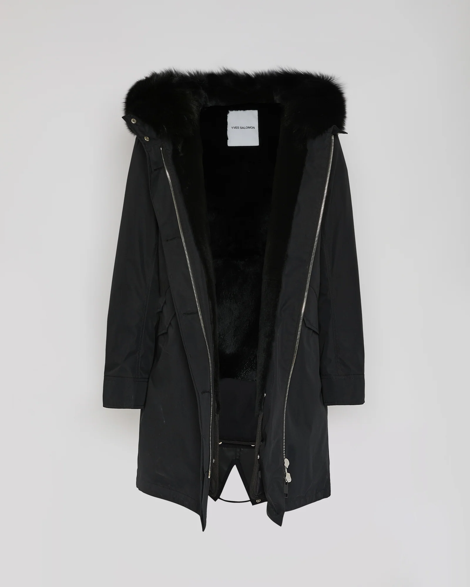 Long Iconic parka in waterproof cotton blend with fox and rabbit fur F - Imagen 7