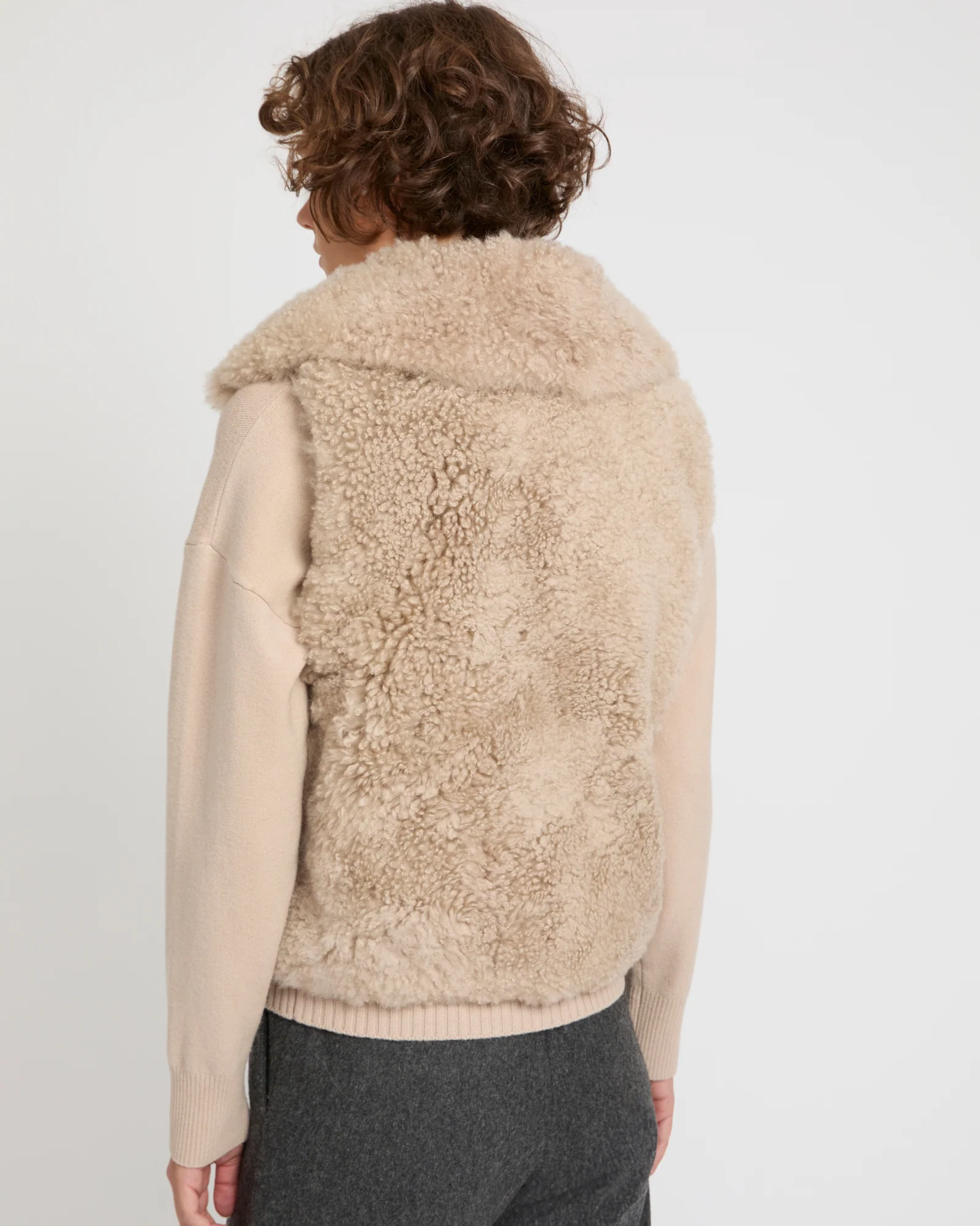 Cashmere lambskin and Merino knit gilet F - Imagen 5