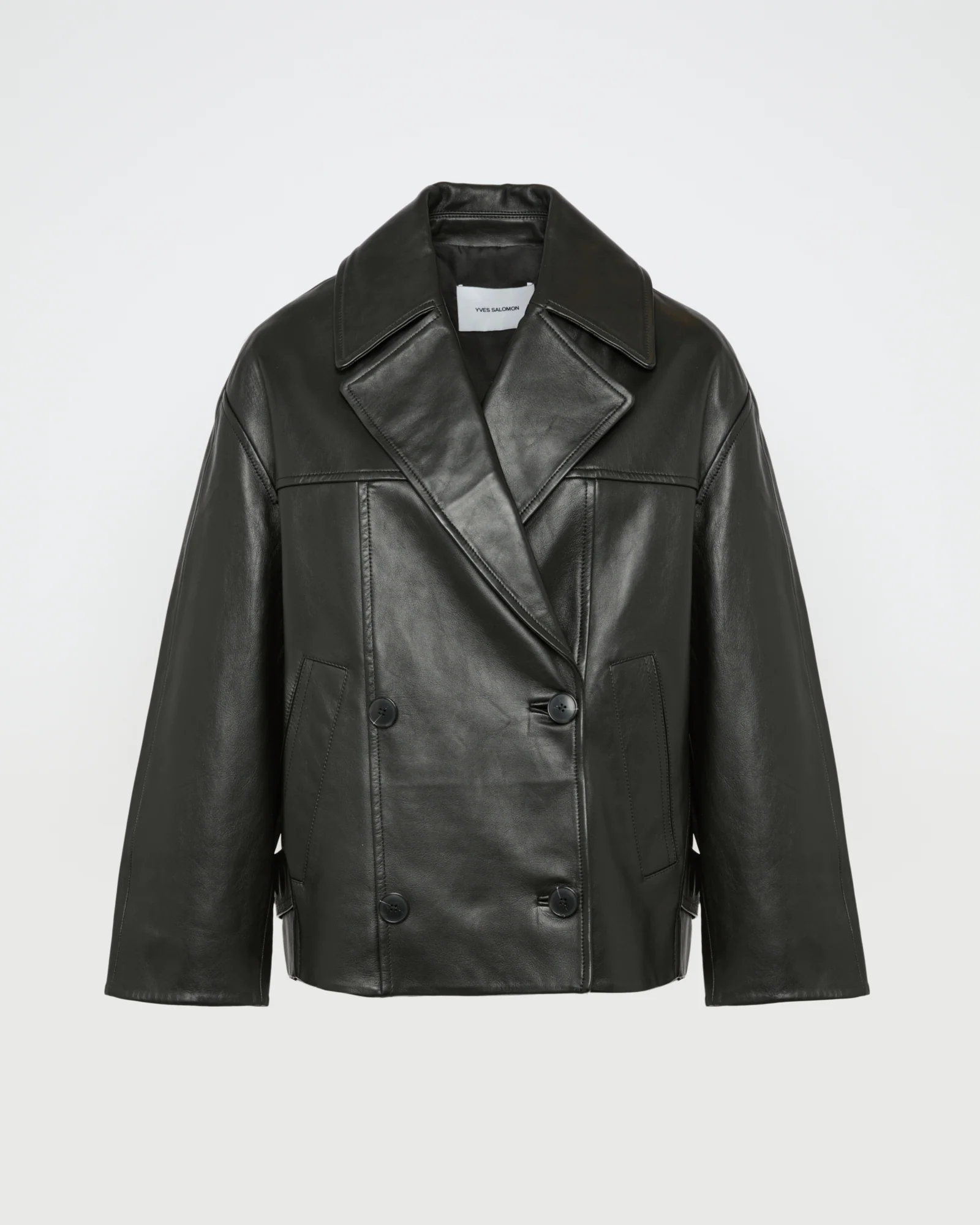 Lamb leather peacoat L - Imagen 5