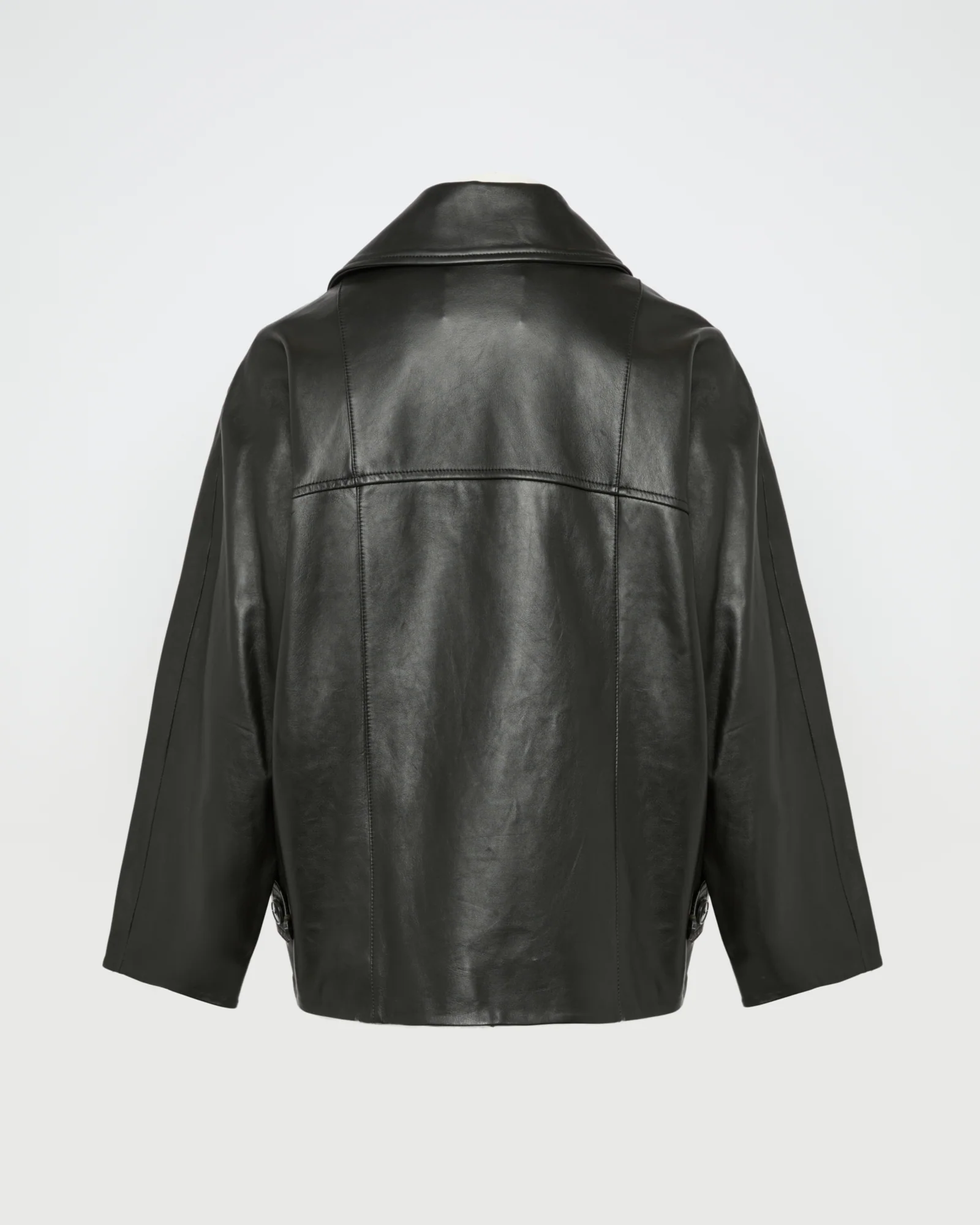 Lamb leather peacoat L - Imagen 6